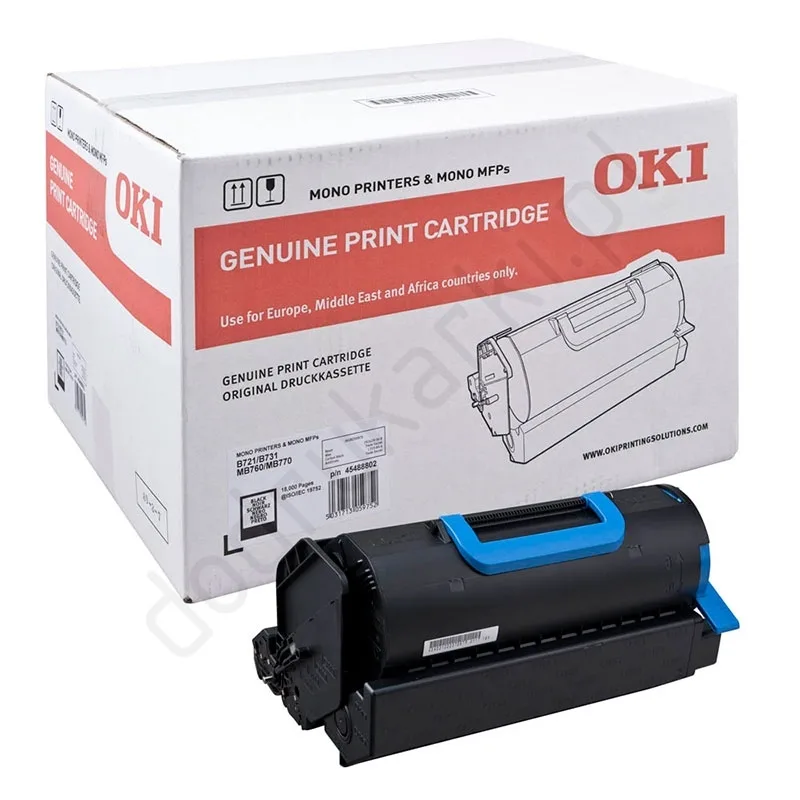 45488802 Toner Original Black pentru OKI B721 / B731/ MB760/ MB770, 18K