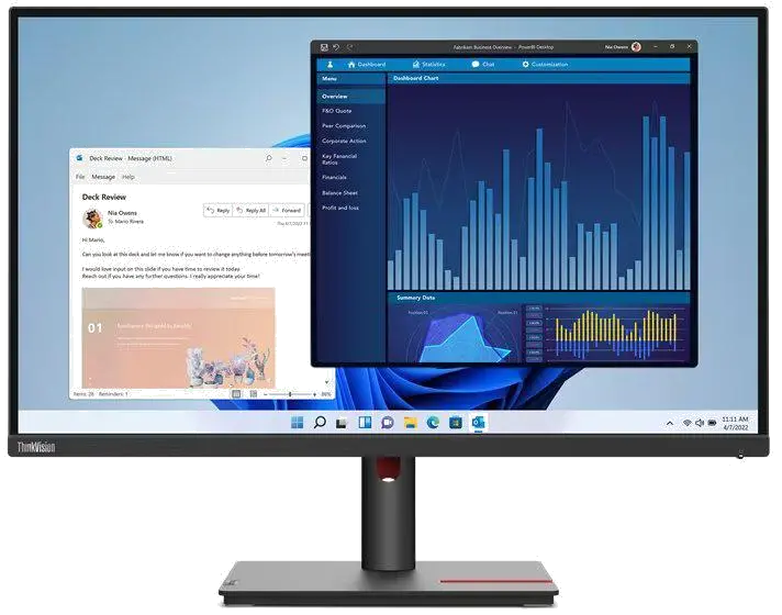 Lenovo ThinkVision T27p-30 monitor 27 inch IPS 4K USB-C RJ45