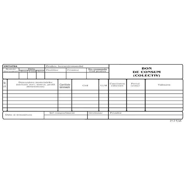 Office Bon consum colectiv 1/2A4 FV 100file
