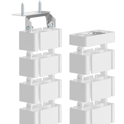 Fellowes Organizator cabluri birou reglabil alb pana la 130 cm 