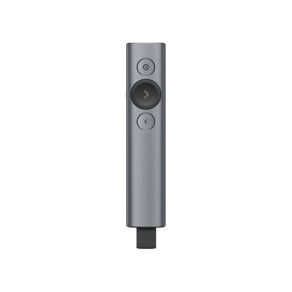 Logitech Presenter Spotlight Plus Bluetooth wireless 30m USB Slate angle