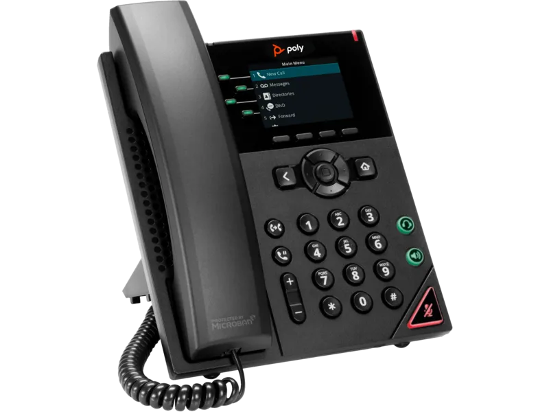 HP Poly VVX 250 4-Line IP Phone and PoE-enabled No localization