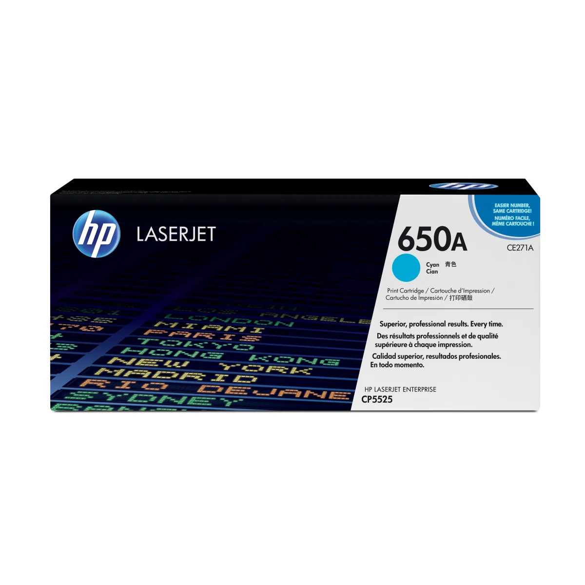 HP Toner original 650A Cyan 15000 pag (CE271A)