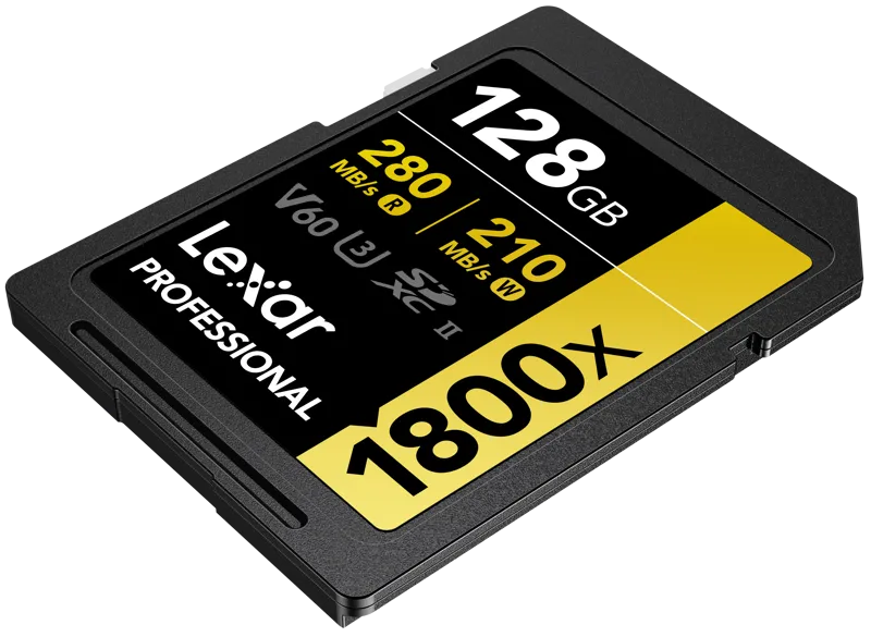 Lexar SDXC Pro 1800x U3 UHS-II R280/W210 (V60) 128GB 