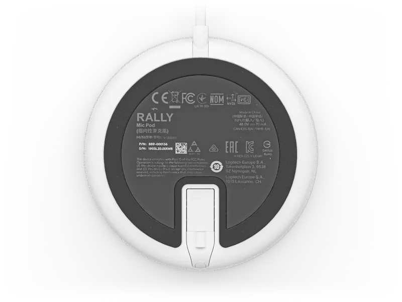 Logitech Rally Mic Pod microfon pentru Rally U-HD alb 