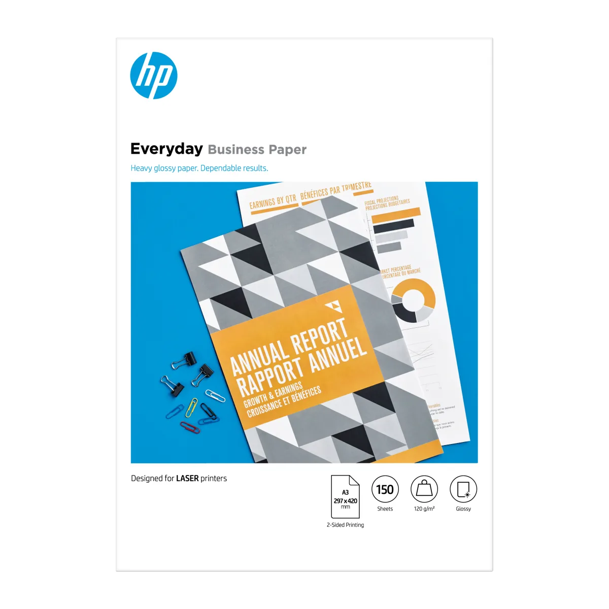 HP Hartie A3 glossy 120g/mp Business Everyday, 150 coli
