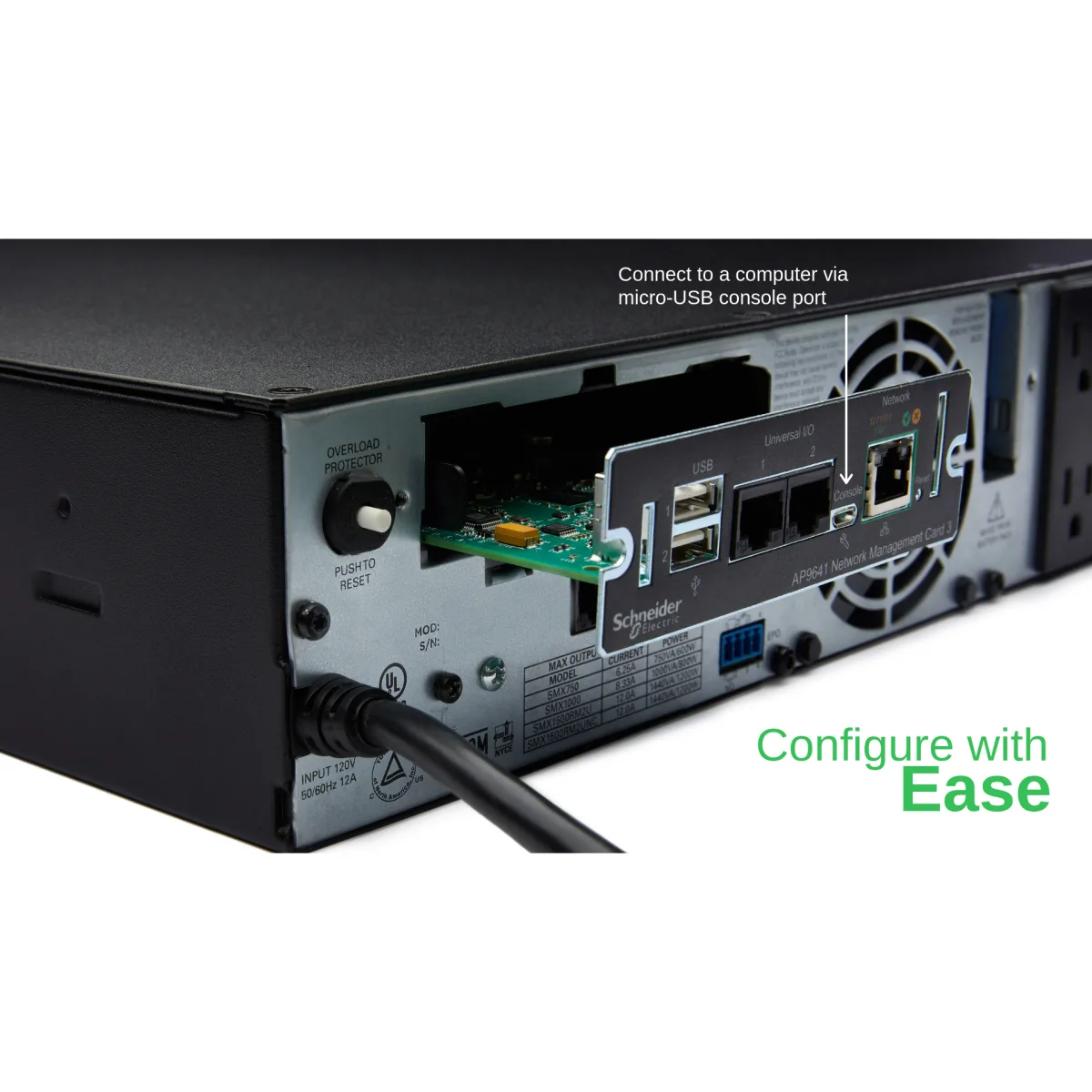 APC UPS Network Management Card 3 with Environmental Monitoring angle