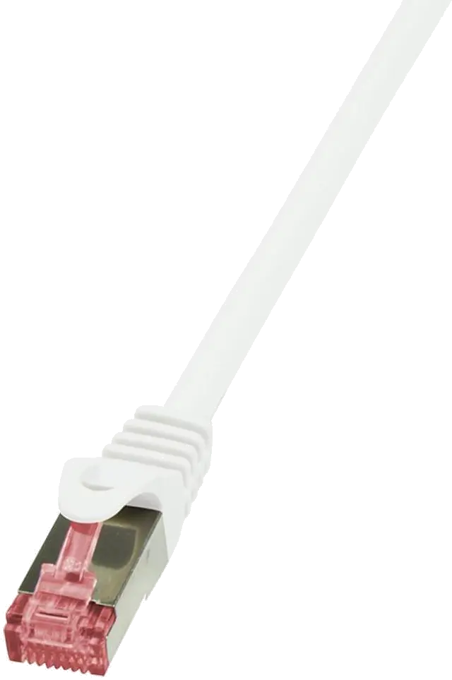 LogiLink Patch Cord S/FTP Cat6, LSZH, cupru, AWG27, dublu ecranat, 0.5m, alb