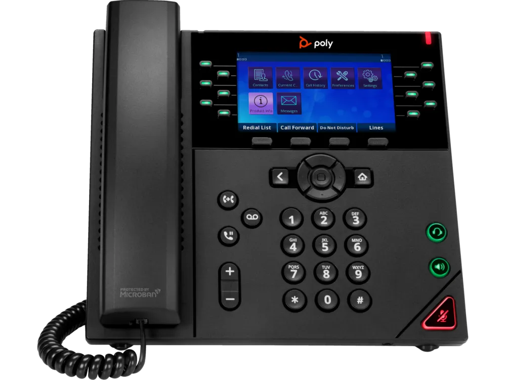 HP Poly OBi VVX 450 12-Line IP Phone and PoE-enabled with Power Supply EMEA