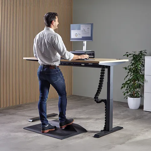 Fellowes Organizator cabluri birou reglabil negru pana la 130 cm 