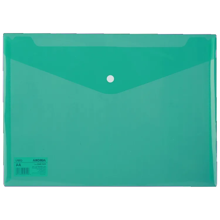 Office Mapa plic A4 plastic transparent verde, capsa