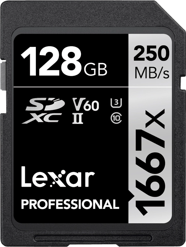 Lexar SDXC Pro 1667X UHS-II U3 R250/W120 (V60) 128G