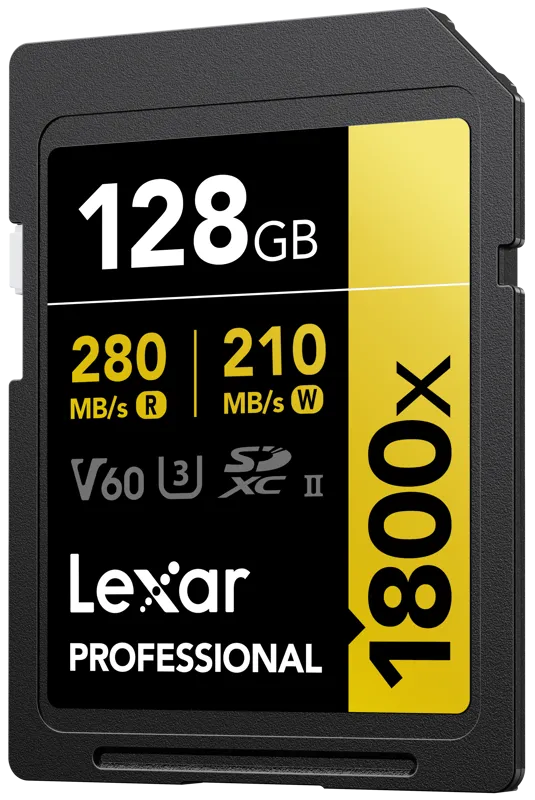 Lexar SDXC Pro 1800x U3 UHS-II R280/W210 (V60) 128GB 