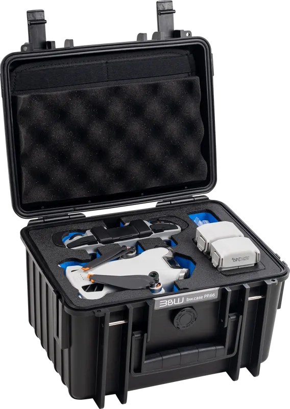 B&W Geanta de transport si carcasa de protectie pentru drona DJI Mini 4 Pro negru 