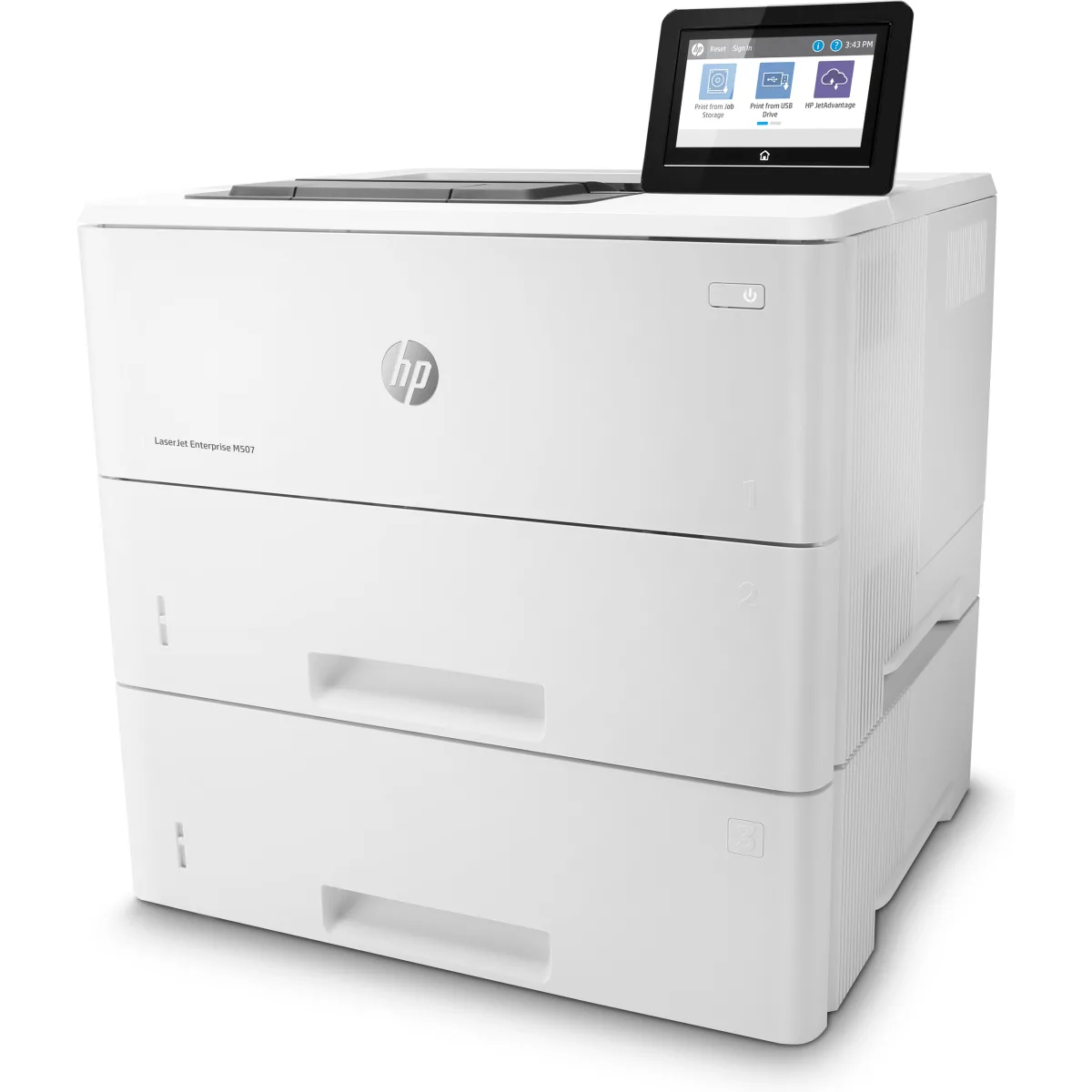 HP LaserJet Enterprise M507x imprimanta laser mono A4 Wi-Fi (1PV88A) angle