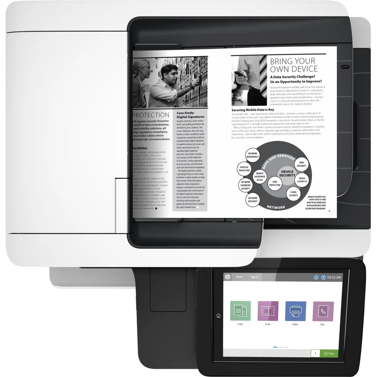 HP LaserJet Enterprise M528dn multifunctional mono A4 (1PV64A) angle
