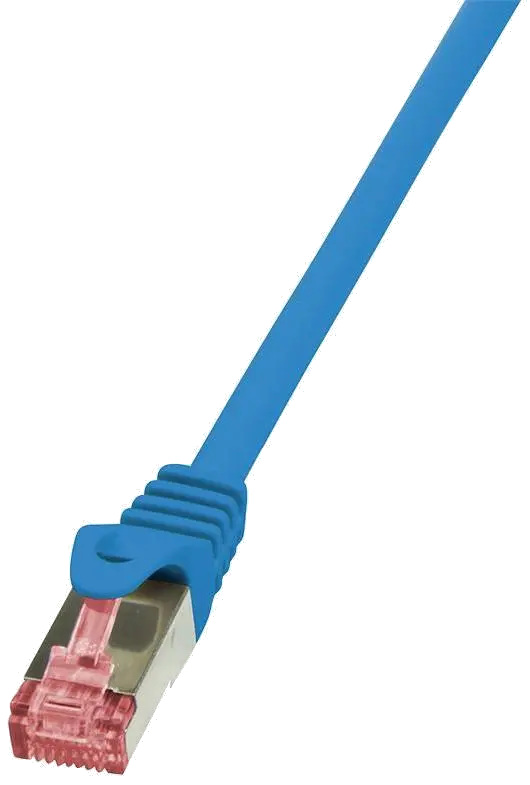 LogiLink Patch Cord S/FTP Cat6, LSZH, cupru, AWG27, dublu ecranat, 0.5m, albastru