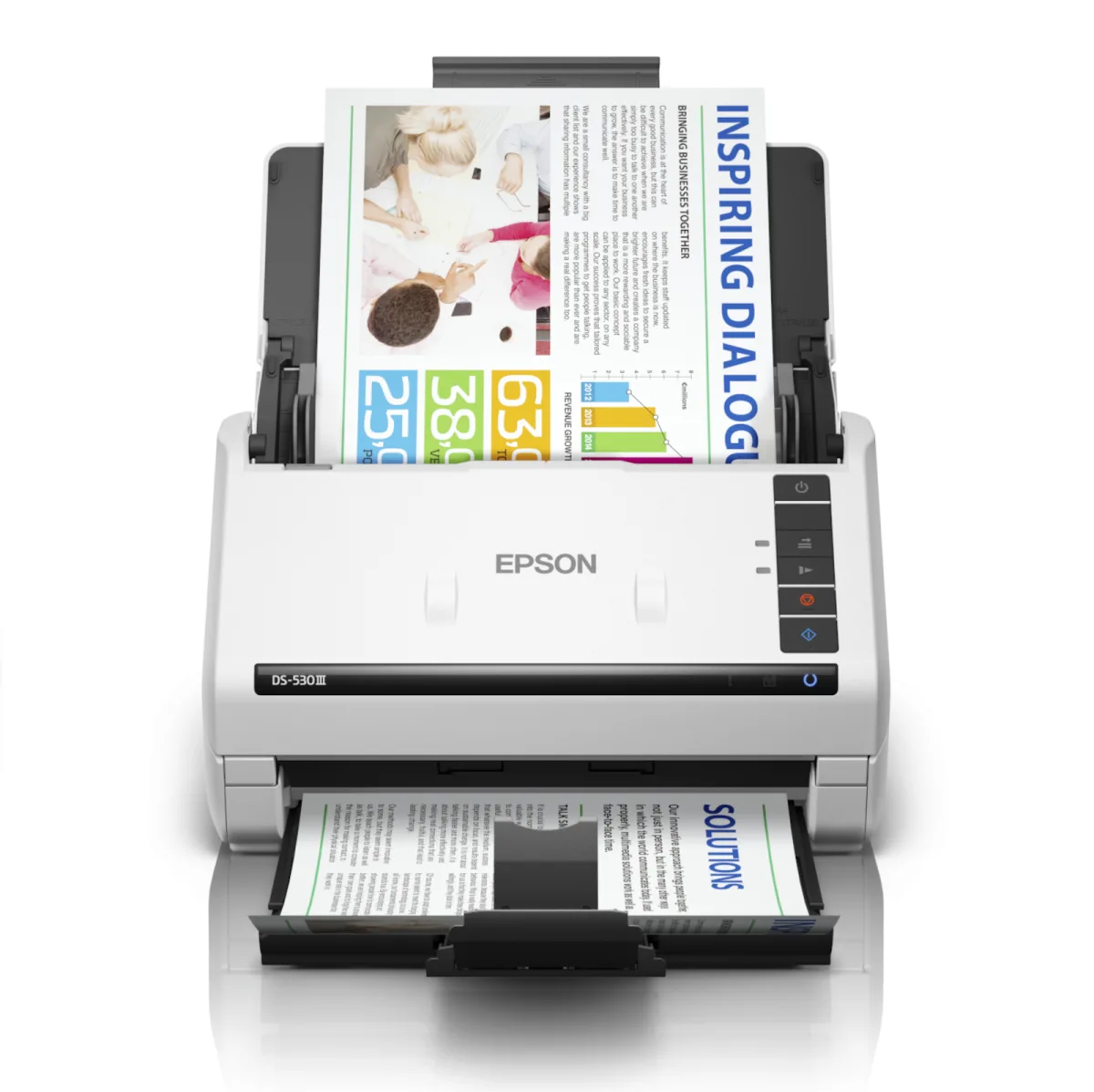 Epson Scanner documente WorkForce DS-530III, duplex, 40 ppm, 80 ipm, ADF 60, USB 3.2