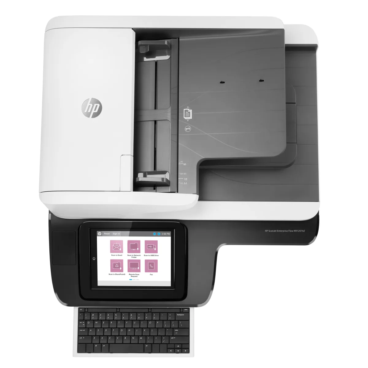 HP ScanJet Enterprise Flow N9120 fn2 scanner A3 angle