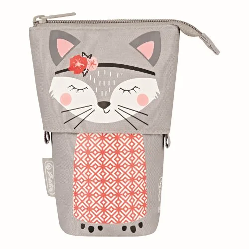 Herlitz Penar vertical 2in1 Kitty gri, retractabil