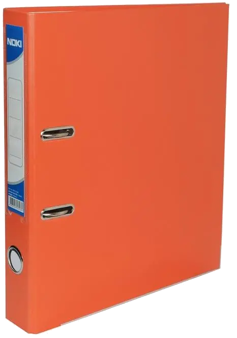 Noki Biblioraft plastifiat 5cm orange, margini metalice
