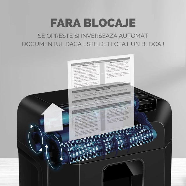 Fellowes Distrugator documente AutoMax 80M, ADF 80 coli, 8 coli manual, 4x12 mm, P-4, cos 17L lifestyle