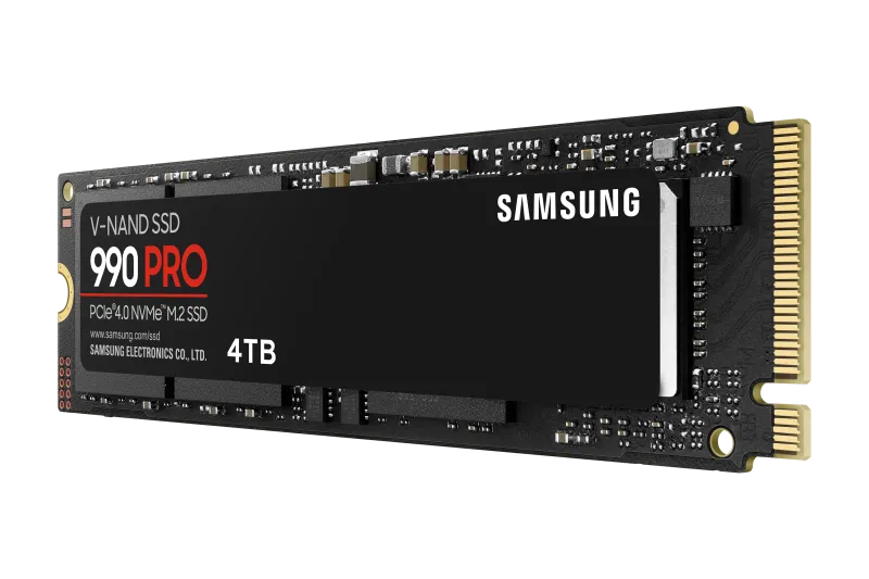 Samsung 990 PRO SSD 4TB, NVMe M.2 2280 PCI-E, R/W speed:7450/6900 MB/s, fara Heatsink 