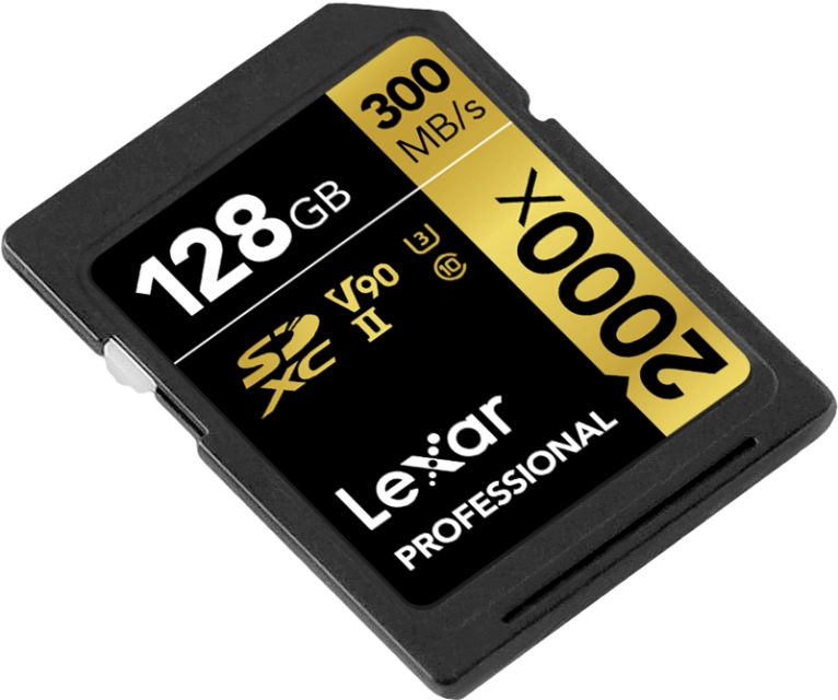 Lexar SDXC Pro 2000X UHS-II U3 R300/W260 (V90) 128GB