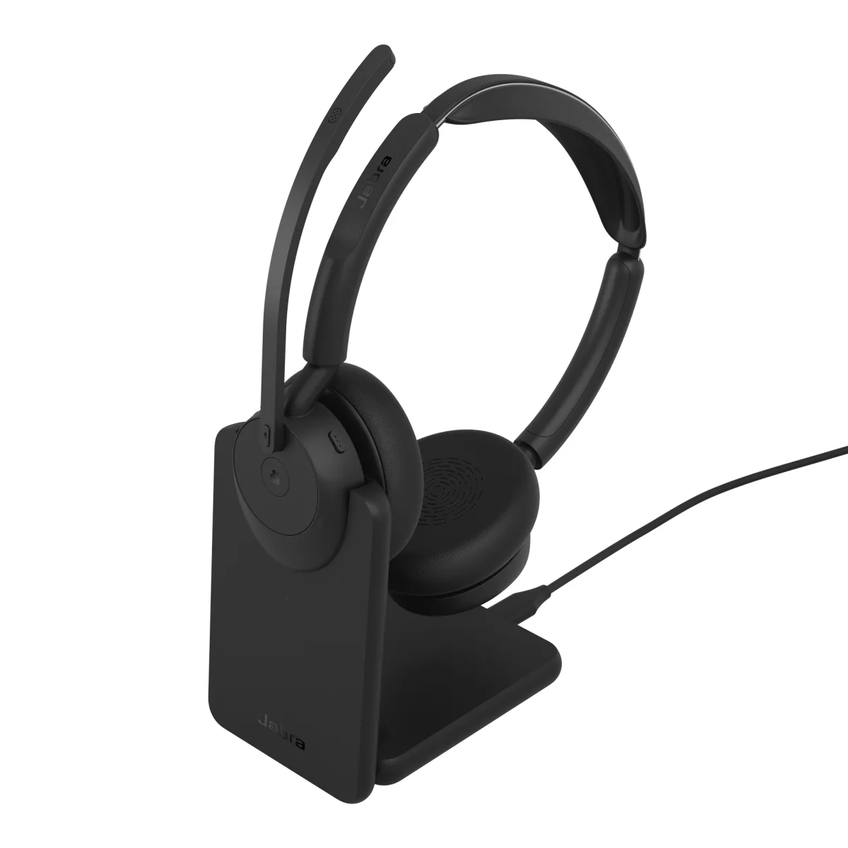 Jabra Casti Evolve3 45 Teams stereo USB-A Link 390a, stand incarcare