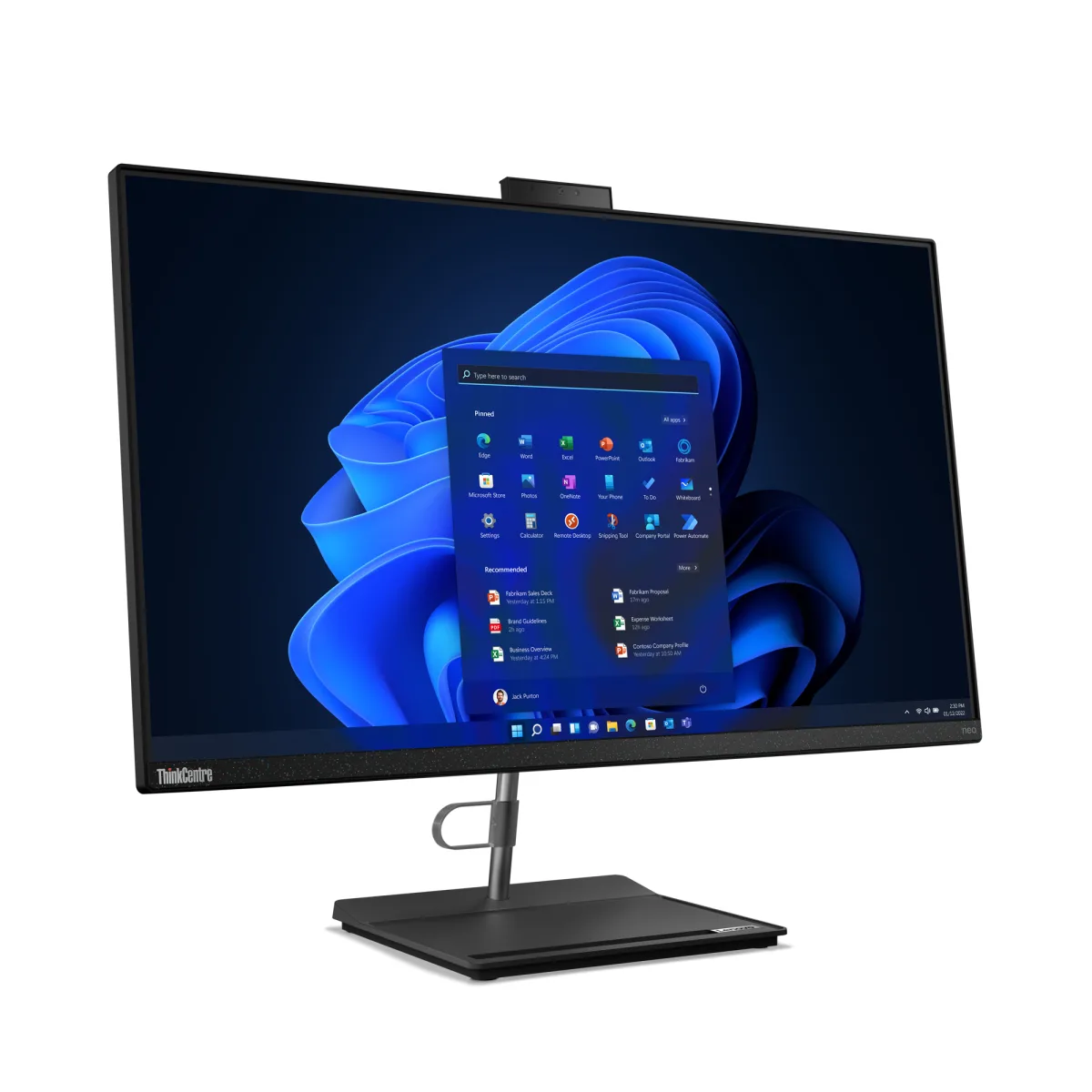Lenovo ThinkCentre neo 30a 27 AiO i7-13620H 16GB 1TB No OS angle