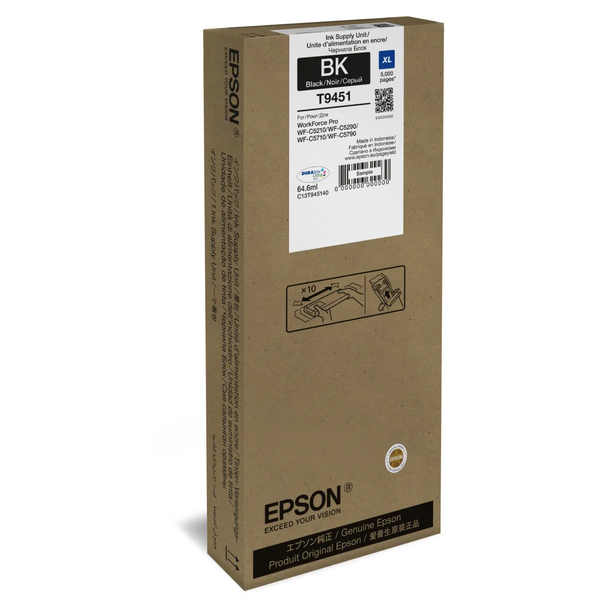 Epson T9451 - Rezerva cerneala negru XL pt WF Pro WF-C5790DWF, WF-C5710, 5000 pag