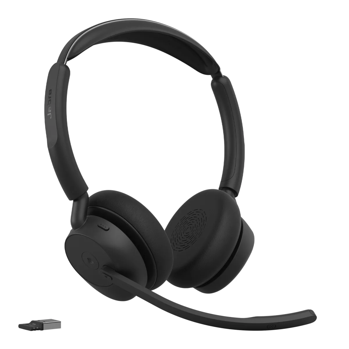 Jabra Casti Evolve3 45 Teams stereo USB-A Link 390a, stand incarcare 