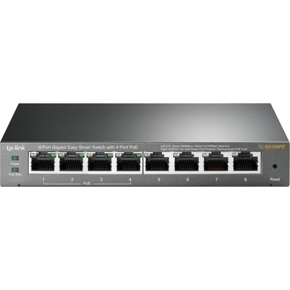 TP-Link SWITCH PoE 8 porturi Gigabit (4 PoE+), Easy Smart