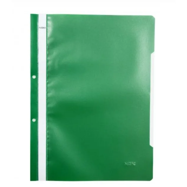 Noki Set 50 dosare plastic A4 cu sina, coperta verde, 170 coli