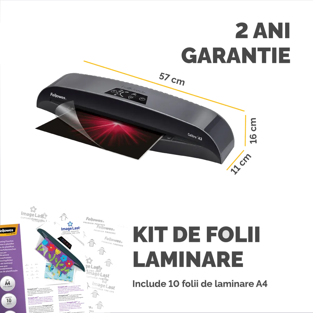 Fellowes Laminator A3 Calibre 125mic 320mm 500mm/min InstaHeat 