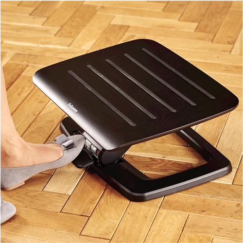 Fellowes Hana Foot Support - suport ergonomic pentru picioare design premium, negru 