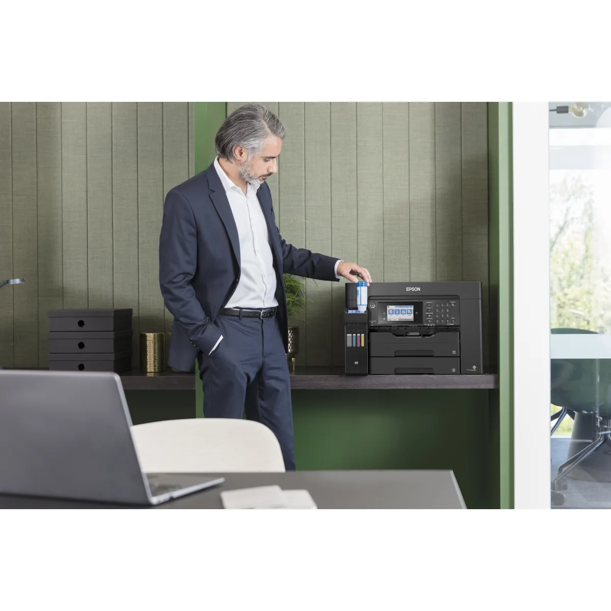 Epson EcoTank L15160 multifunctional CISS A3+ fax C11CH71402 angle