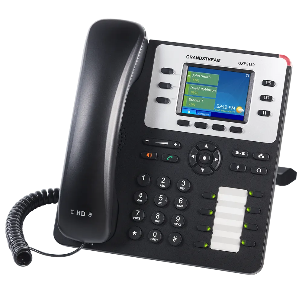 Grandstream Networks GXP2130 High-end IP phone, 3 SIP accounts, 3 lines, 2x GbE, PoE 