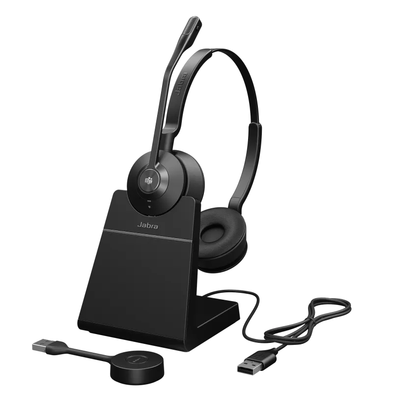 Jabra Casca Engage 55 SE MS Stereo DECT wireless, cu stand incarcare, Link 400a USB-A