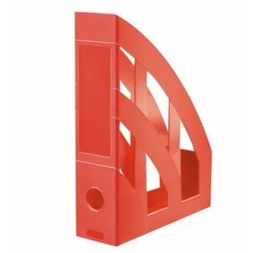 Herlitz Suport vertical documente, plastic rosu pentru birou