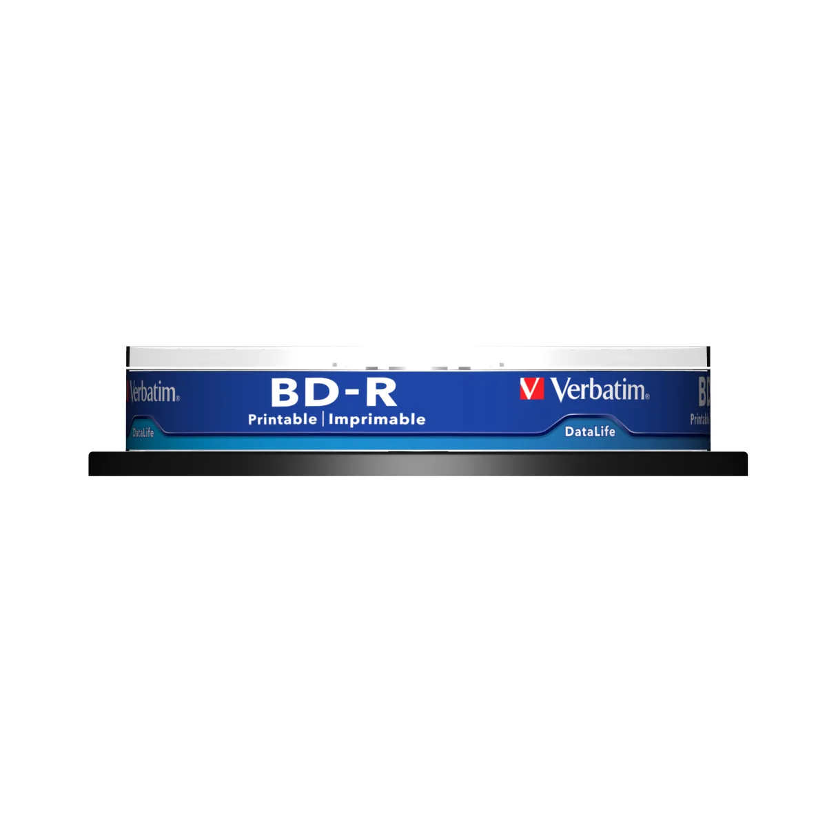 Verbatim Set 10, Blu-ray Disc BD-R SL Datalife 25GB, 6x, Wide Inkjet Printable angle