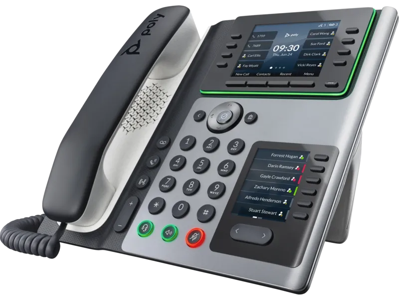 HP Poly Edge E400 IP Phone and PoE-enabled