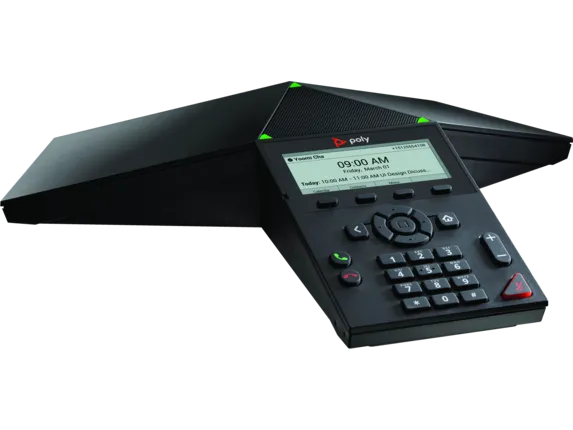 HP Poly Trio 8300 IP Conference Phone and PoE-enabled 