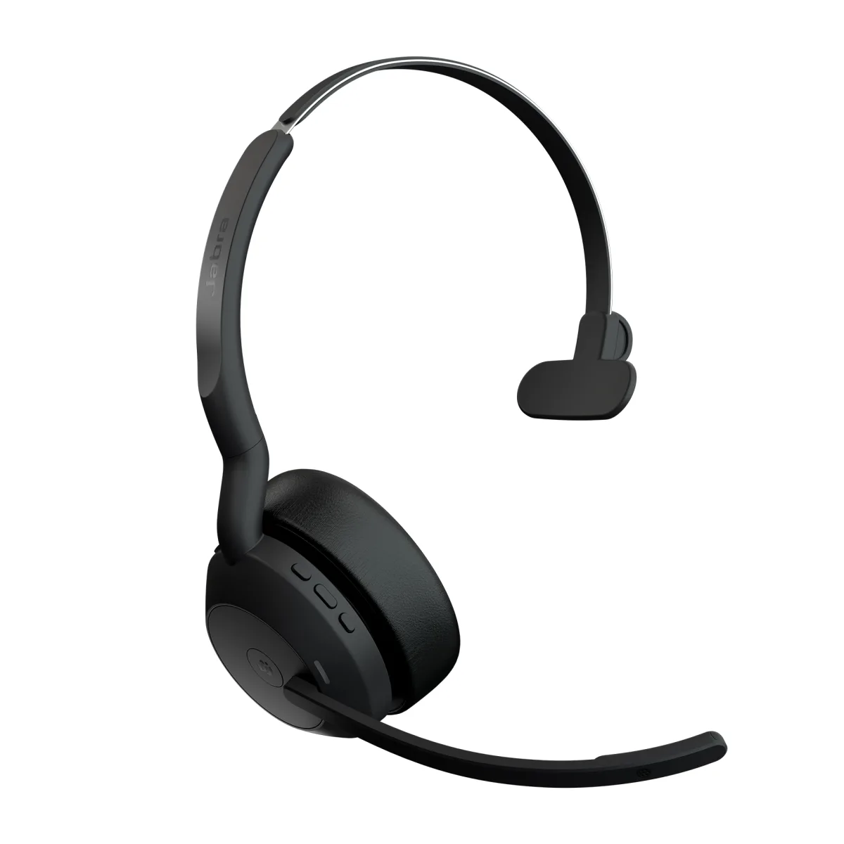 Jabra Casca EVOLVE2 55 MS fara fir, Stand incarcare inclus, Monoaural, On-Ear, USB-A angle