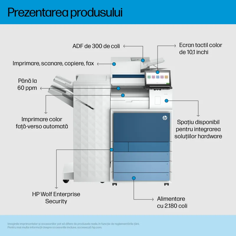HP LaserJet Enterprise Flow 8801z+ multifunctional A3 color, 60 ppm 