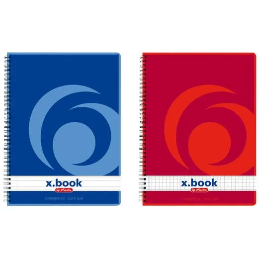 Herlitz Caiet A4 matematica X.Book spirala 80 file 70g, file perforate