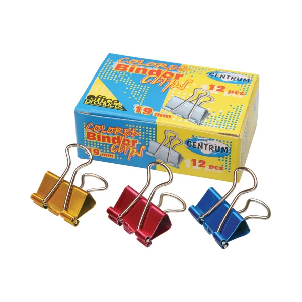 Centrum Clips documente 19mm colorate set 12 buc
