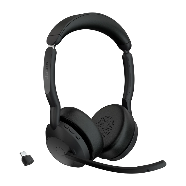 Jabra Casca EVOLVE2 55 UC 25599-989-899, binaural, On-Ear, Bluetooth, USB-C, Link 380c