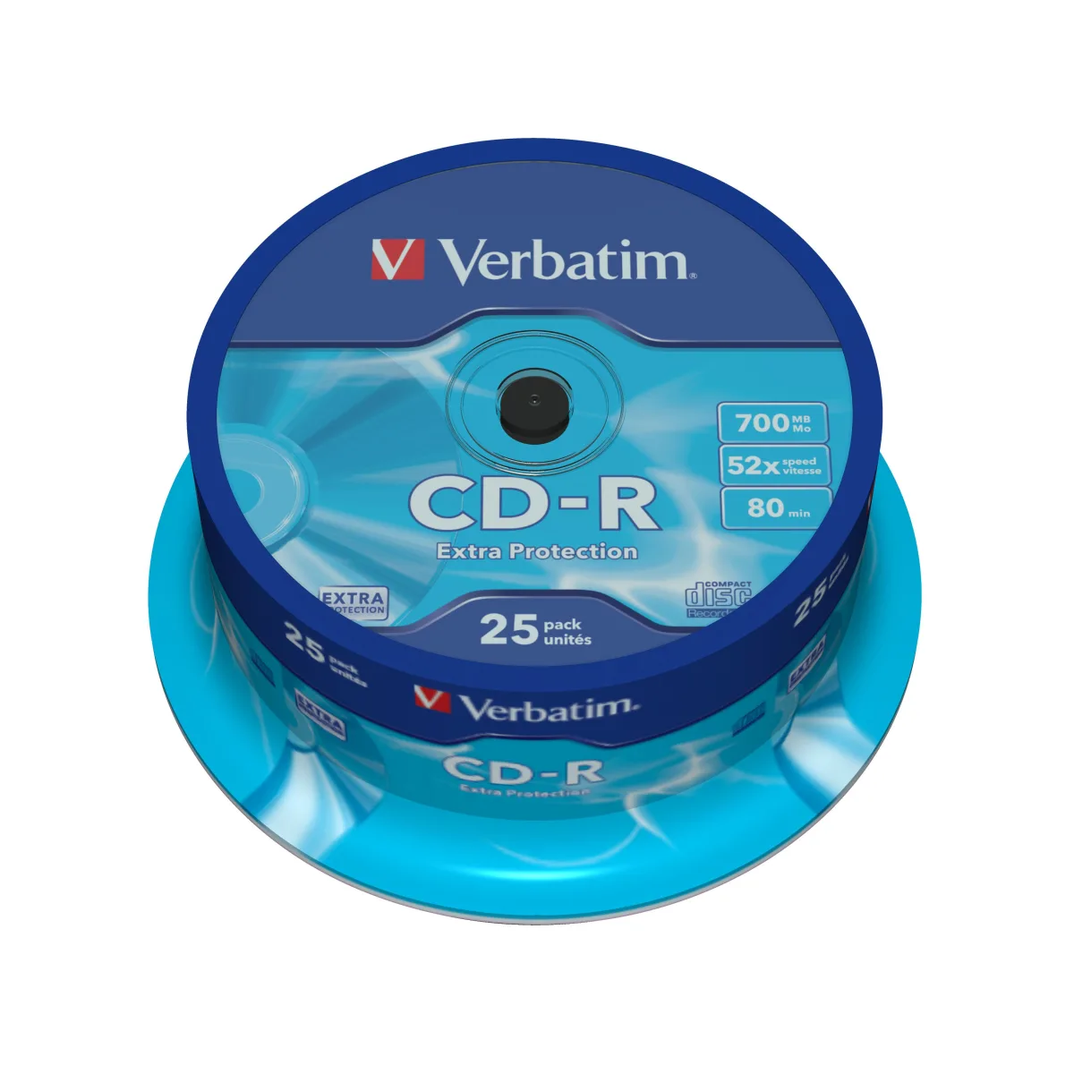 Verbatim Set 25 buc, CD-R 700MB, 52x, DataLife Plus SuperAzo Extra Protection
