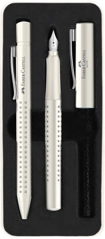 Faber-Castell Set Grip 2011 stilou + pix culoare alb